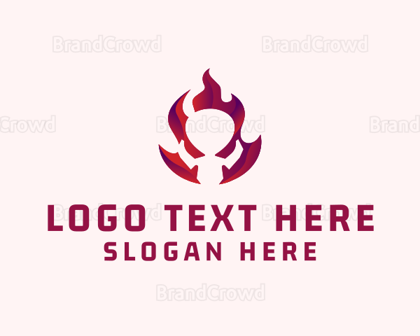 Fire Skull Avatar Logo