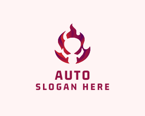 Fire Skull Avatar Logo