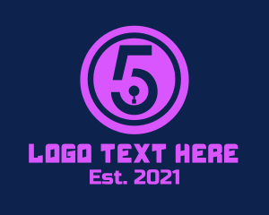Headset - Turntable Number 5 logo design