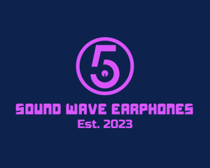 Earphones - Turntable Number 5 logo design