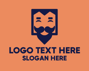 Moustache - Hipster Gentleman Man logo design