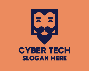Hacker - Hipster Gentleman Man logo design