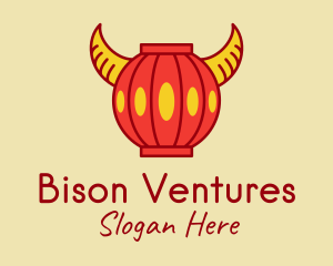 Chinese Ox Horn Lantern logo design