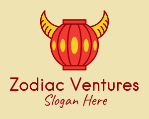 Chinese Ox Horn Lantern logo design