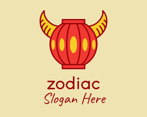 Chinese Ox Horn Lantern logo design