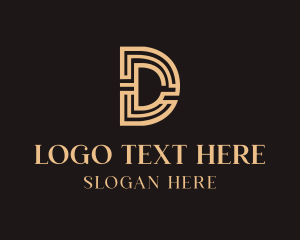 Expensive - Creative Maze Labyrinth Letter D logo design