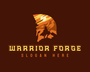 Spartan Warrior Gladiator logo design