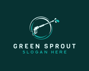 Green Pressure Washer logo design