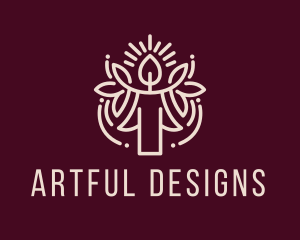 Festive Religious Candle  logo design