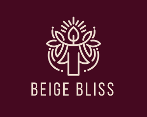 Beige - Festive Religious Candle logo design