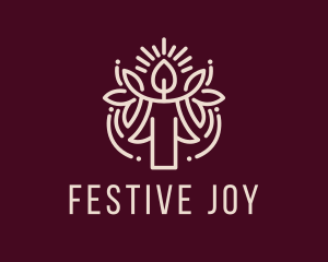 Festive Religious Candle  logo design