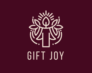 Festive Religious Candle  logo design