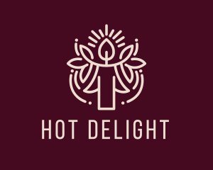 Festive Religious Candle  logo design