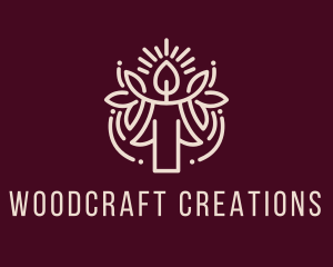 Festive Religious Candle  logo design