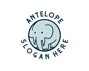 Kid - Cute Elephant Daycare logo design