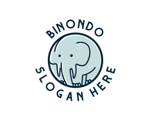 Baby Brand - Cute Elephant Daycare logo design