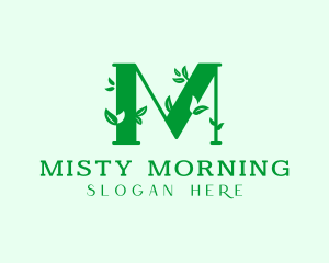 Plant Seedling Letter M logo design