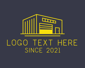 Container Home - Tech Warehouse Building logo design