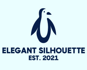 Silhouette - Blue Penguin Silhouette logo design