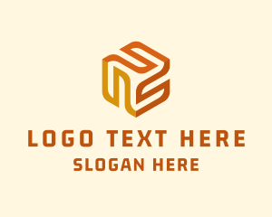 Hexagon - Modern Vortex Cube logo design