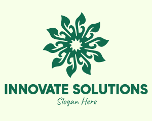 Decorative Green Leaf Logo