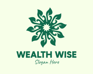 Decorative Green Leaf Logo