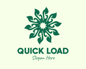 Decorative Green Leaf logo design