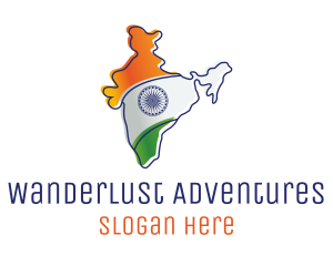 Modern India Outline Logo