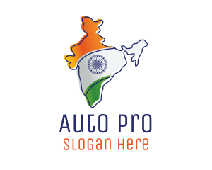 India Map - Modern India Outline logo design