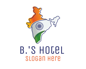 Modern India Outline logo design