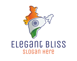 New Delhi - Modern India Outline logo design