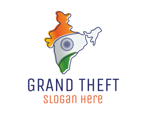 South Asia - Modern India Outline logo design