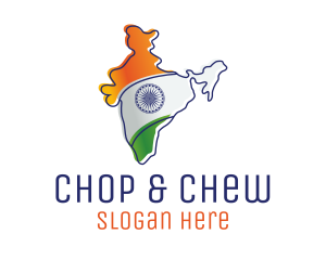 Modern India Outline logo design