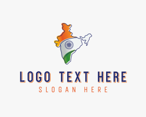 Tourism - Modern India Outline logo design