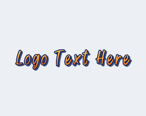Gradient - Paint Cartoon Wordmark logo design