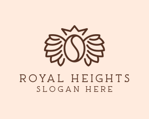 Royal Coffee Bean Wings logo design