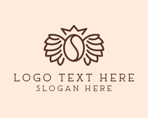 Symbol - Royal Coffee Bean Wings logo design