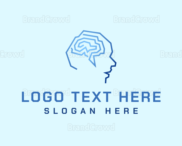 Psychology Brain Head Logo