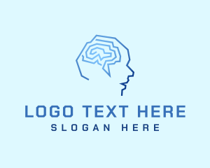 Life Coach - Psychology Brain Head logo design