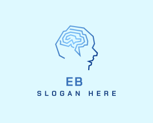 Psychology Brain Head Logo