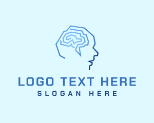 Psychology Brain Head Logo