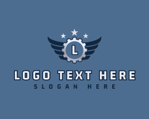 Fix - Industrial Cog Wings logo design