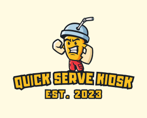 Kiosk - Strong Buff Milkshake logo design