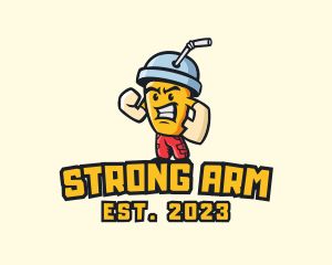 Strong Buff Milkshake logo design