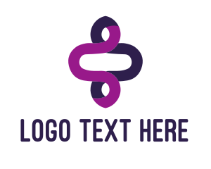 Outlines - Purple Loop Balance logo design
