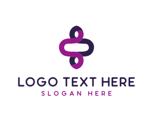 Yoga - Modern Loop Balance logo design