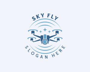 Quadcopter Surveillance Camera logo design