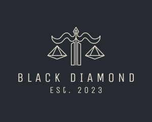 Justice Diamond Scale logo design