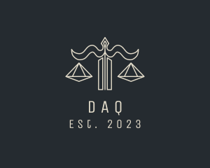 Judiciary - Justice Diamond Scale logo design