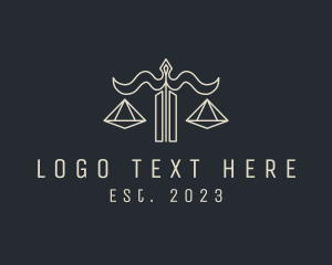 Criminologist - Justice Diamond Scale logo design